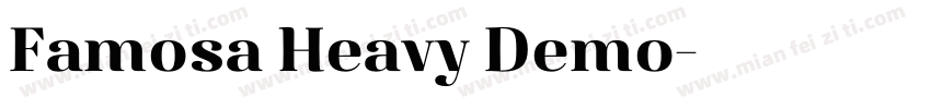 Famosa Heavy Demo字体转换